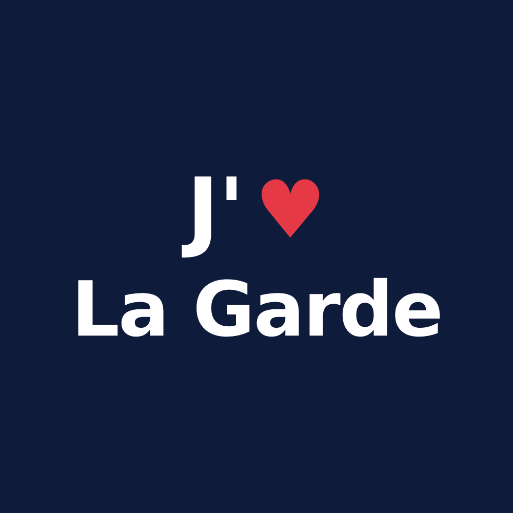 T-shirt personnalisé La Garde — design J'aime La Garde