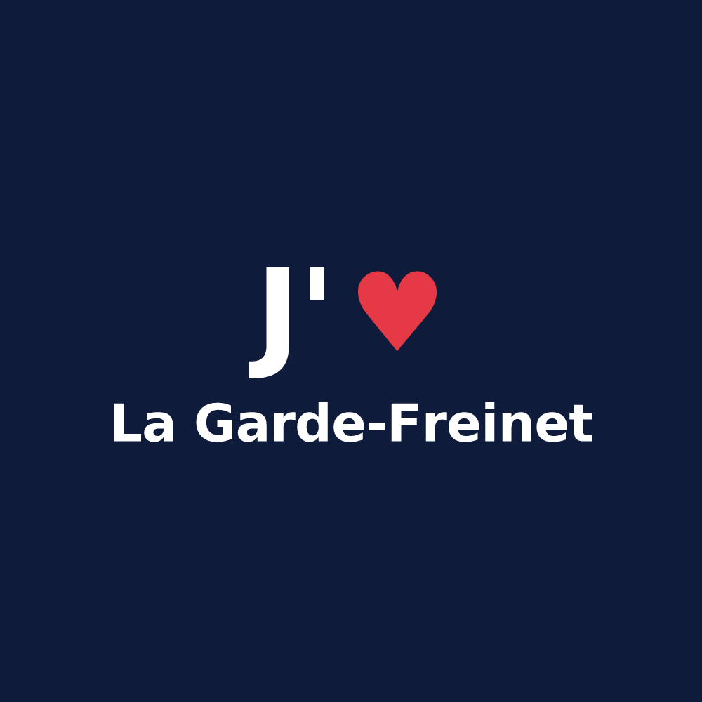 T-shirt personnalisé La Garde-Freinet — design « J'aime La Garde-Freinet » imprimé sur le t-shirt