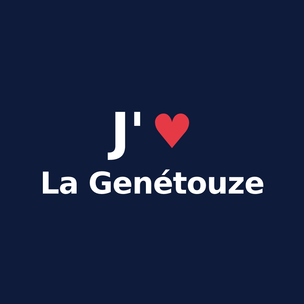 T-shirt personnalisé La Genétouze — design J'aime La Genétouze
