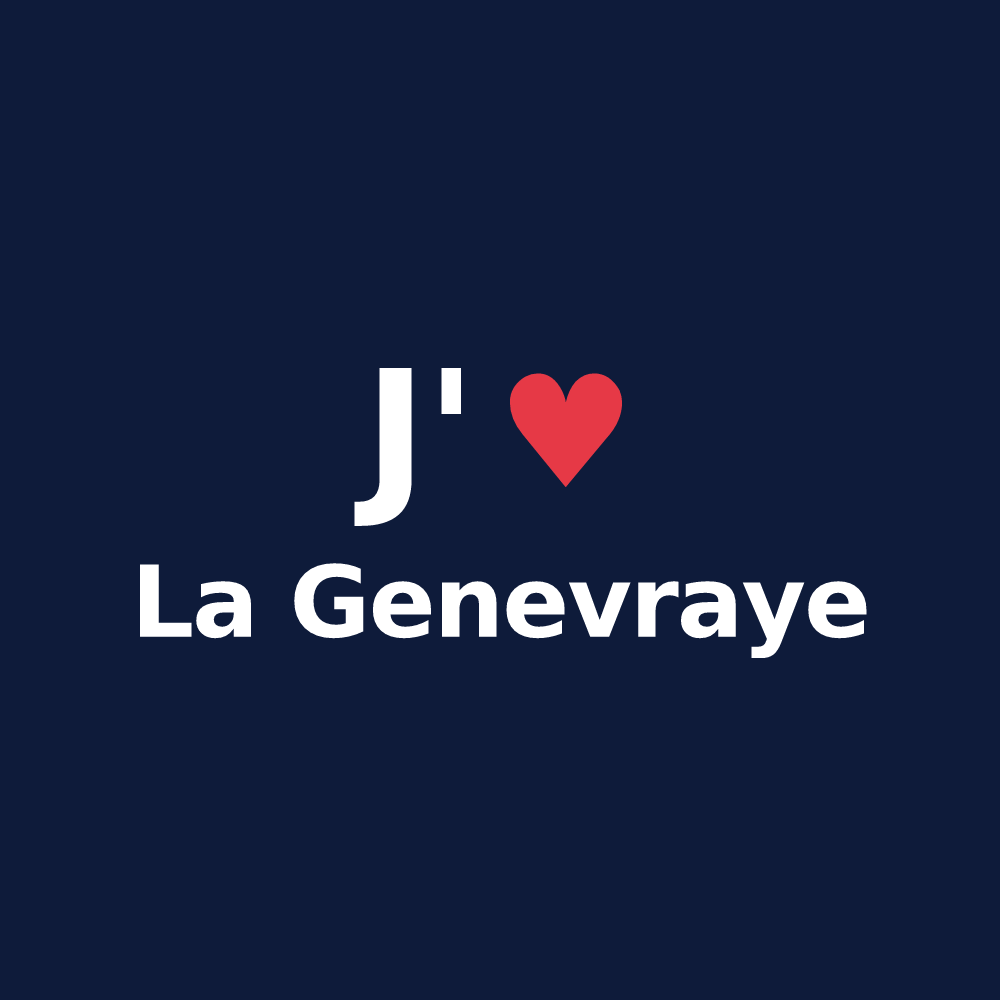 T-shirt personnalisé La Genevraye — design J'aime La Genevraye