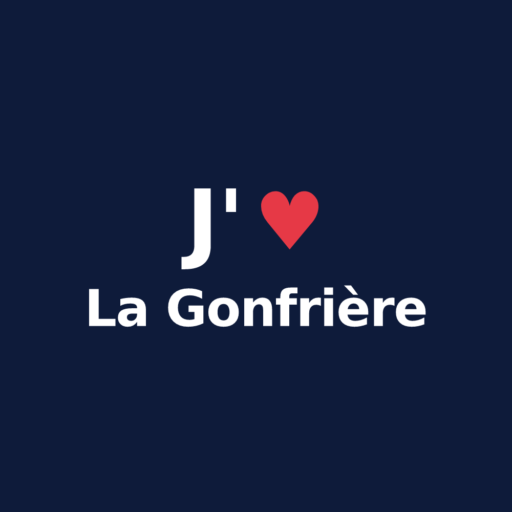 T-shirt personnalisé La Gonfrière — design J'aime La Gonfrière