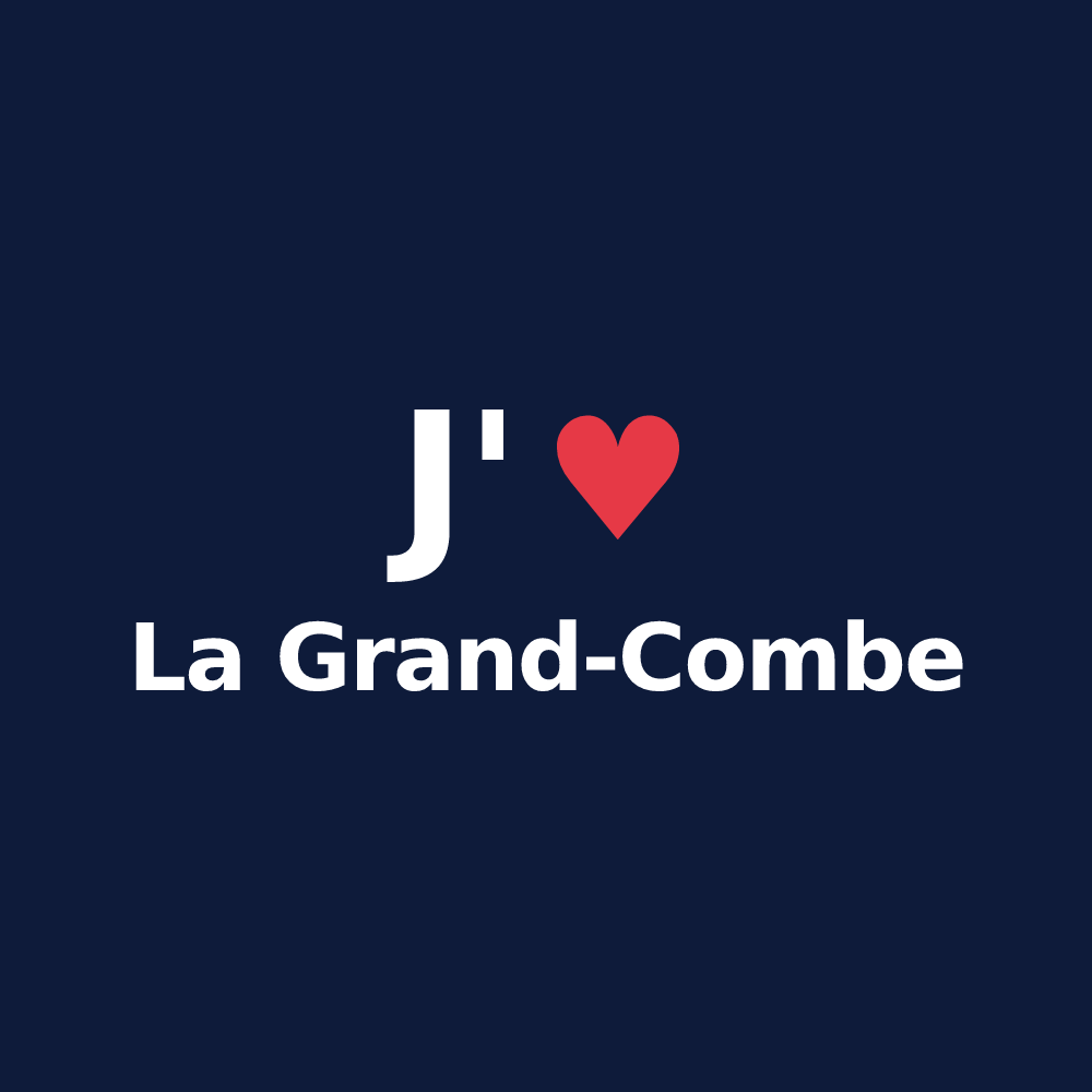 T-shirt personnalisé La Grand-Combe — design J'aime La Grand-Combe