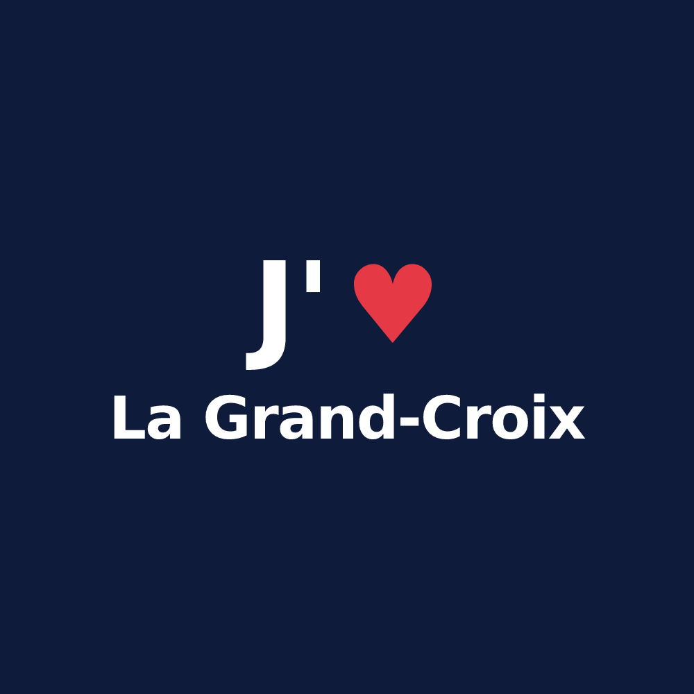 T-shirt personnalisé La Grand-Croix — design J'aime La Grand-Croix
