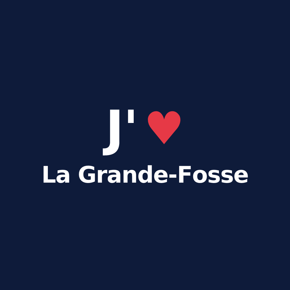 T-shirt personnalisé La Grande-Fosse — design J'aime La Grande-Fosse