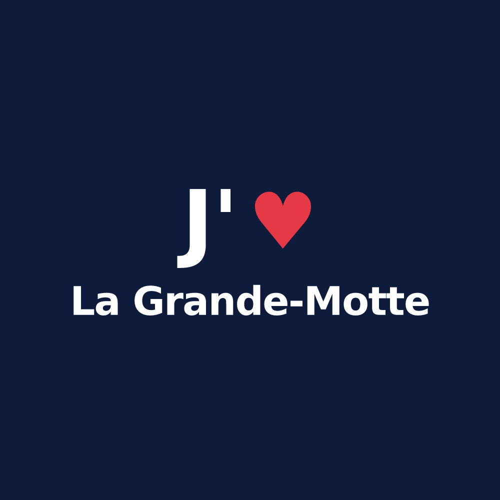 T-shirt personnalisé La Grande-Motte — design J'aime La Grande-Motte