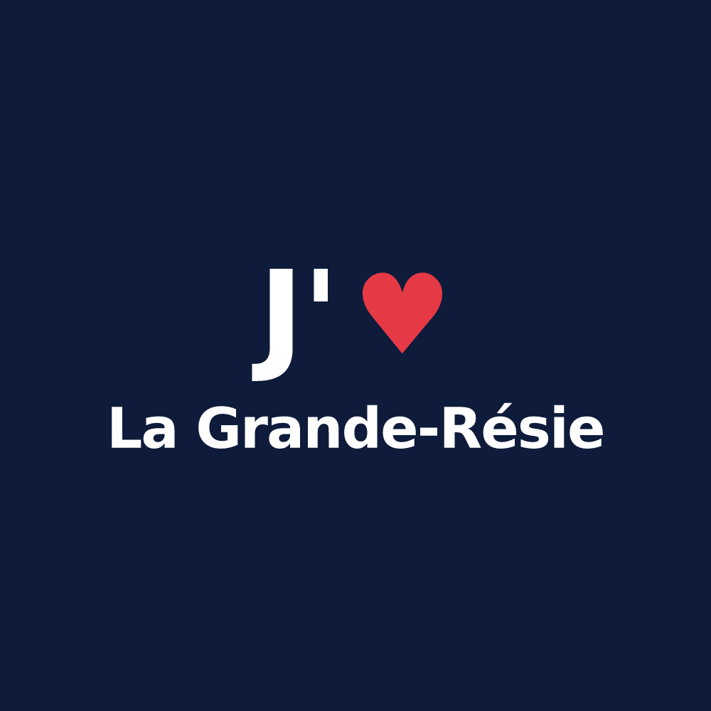 T-shirt personnalisé La Grande-Résie — design J'aime La Grande-Résie