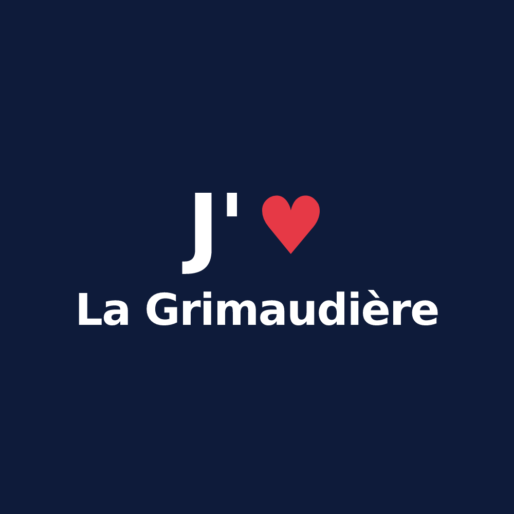 T-shirt personnalisé La Grimaudière — design J'aime La Grimaudière