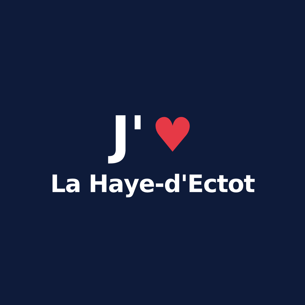 T-shirt personnalisé La Haye-d'Ectot — design J'aime La Haye-d'Ectot