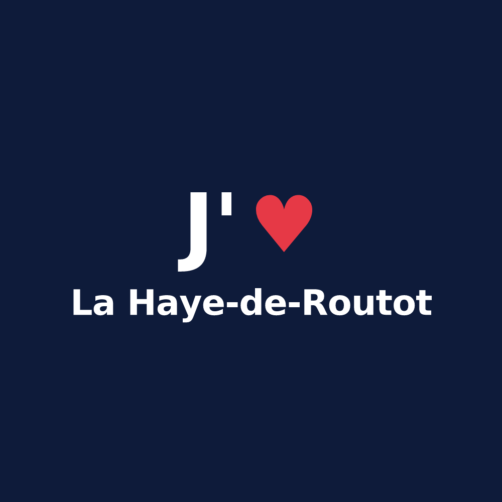 T-shirt personnalisé La Haye-de-Routot — design J'aime La Haye-de-Routot