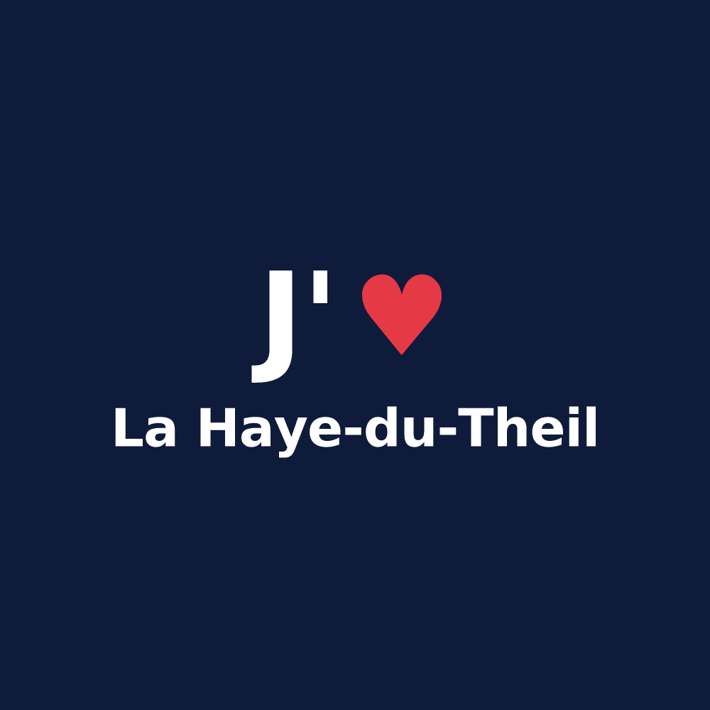 T-shirt personnalisé La Haye-du-Theil — design J'aime La Haye-du-Theil