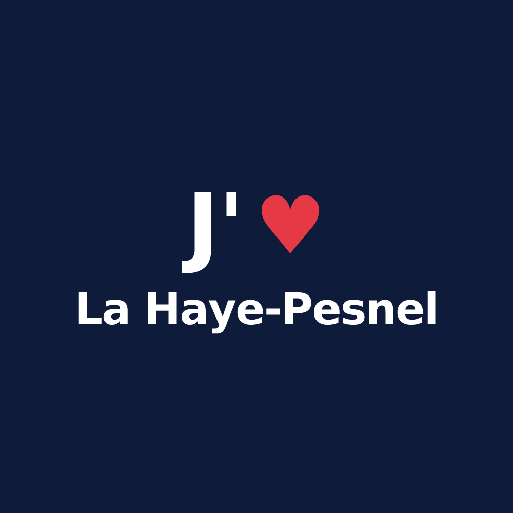 T-shirt personnalisé La Haye-Pesnel — design J'aime La Haye-Pesnel