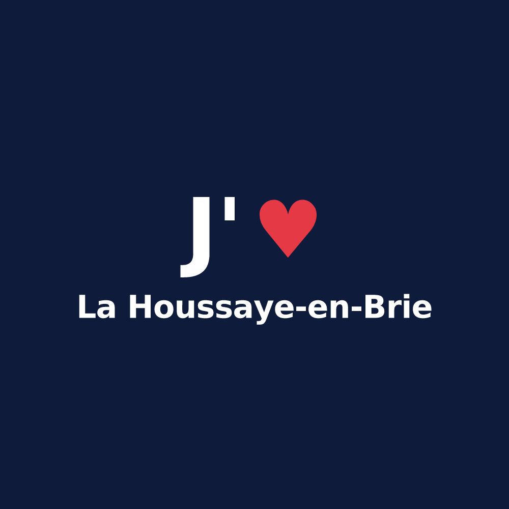 T-shirt personnalisé La Houssaye-en-Brie — design J'aime La Houssaye-en-Brie