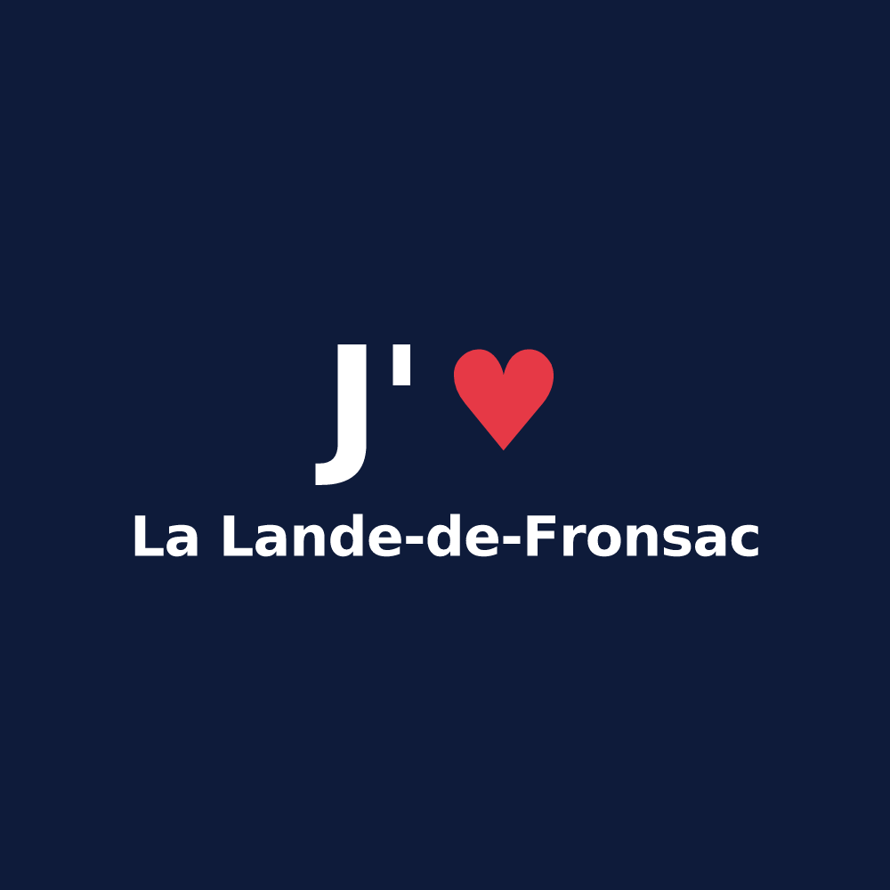 T-shirt personnalisé La Lande-de-Fronsac — design J'aime La Lande-de-Fronsac