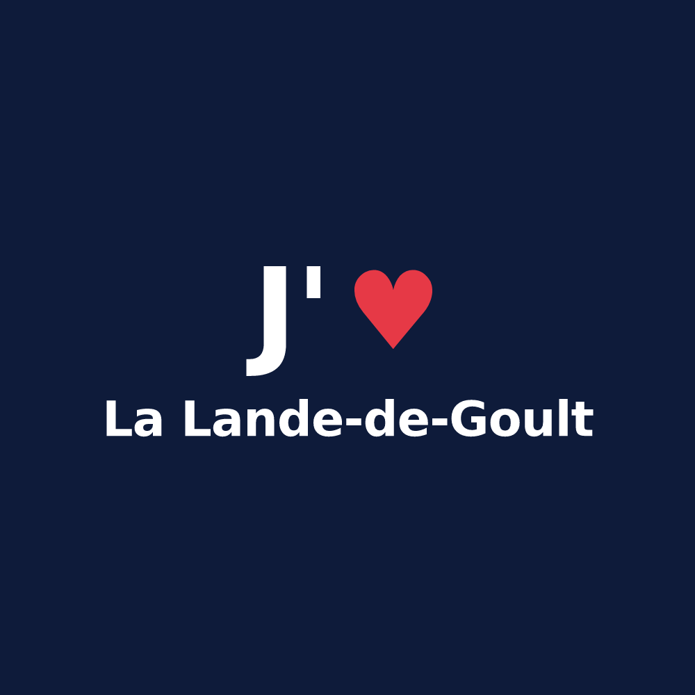 T-shirt personnalisé La Lande-de-Goult — design J'aime La Lande-de-Goult