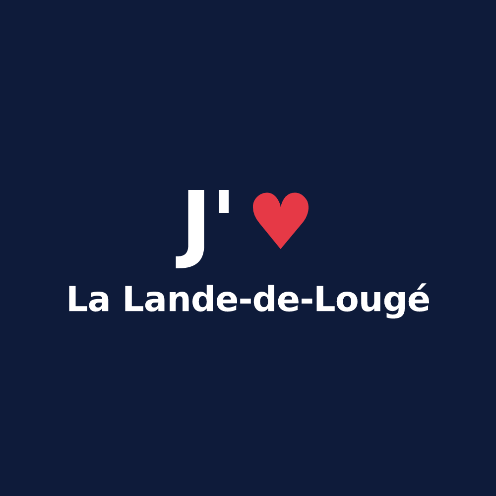 T-shirt personnalisé La Lande-de-Lougé — design J'aime La Lande-de-Lougé