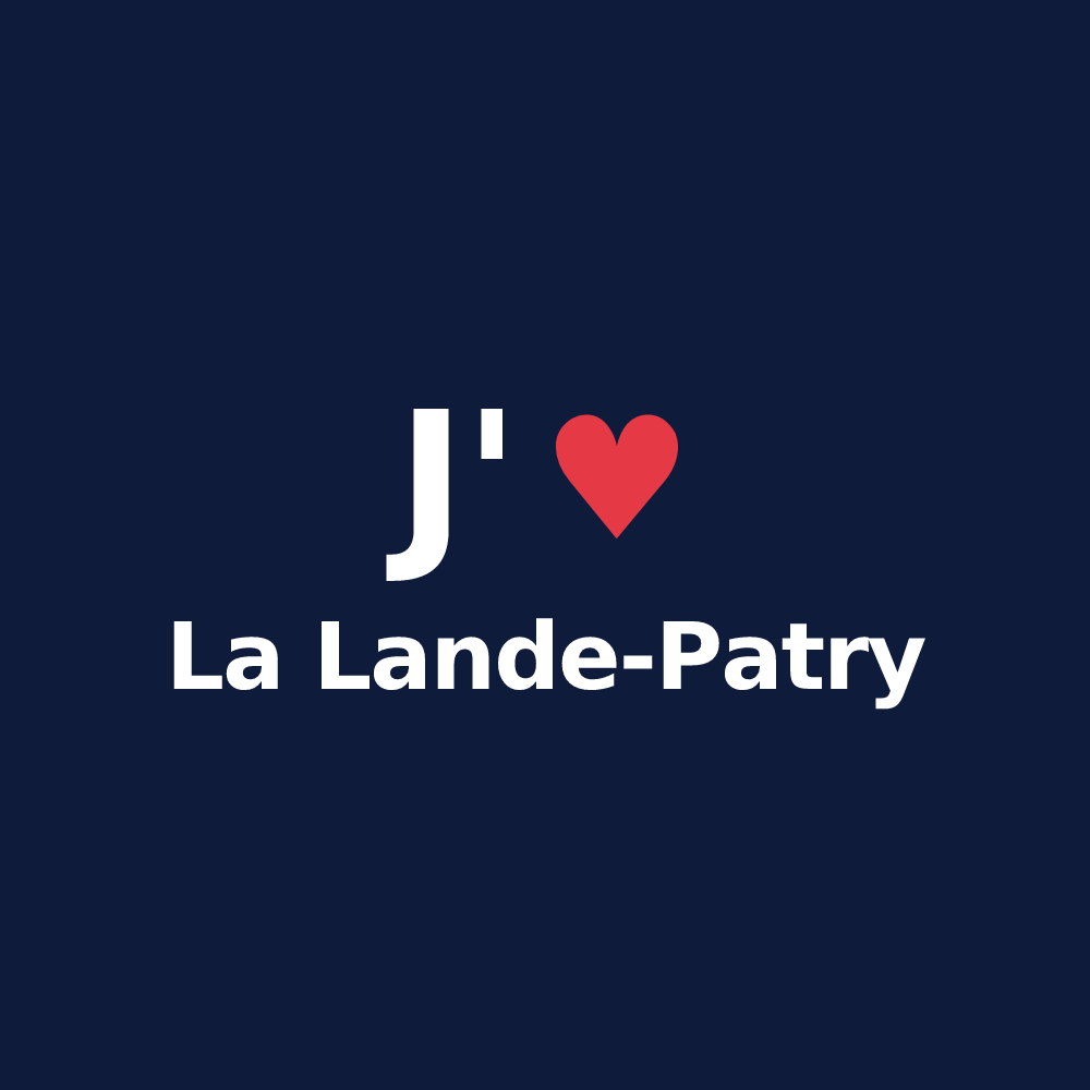 T-shirt personnalisé La Lande-Patry — design J'aime La Lande-Patry