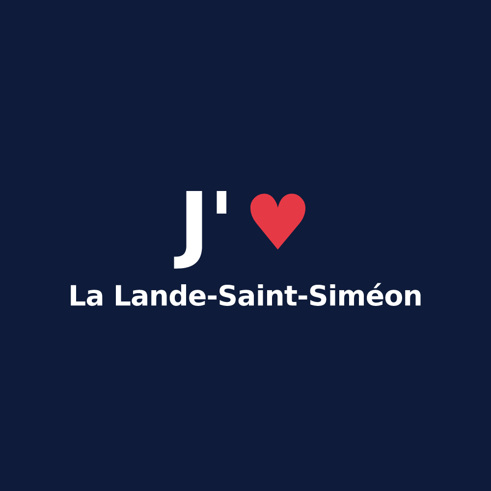 T-shirt personnalisé La Lande-Saint-Siméon — design J'aime La Lande-Saint-Siméon