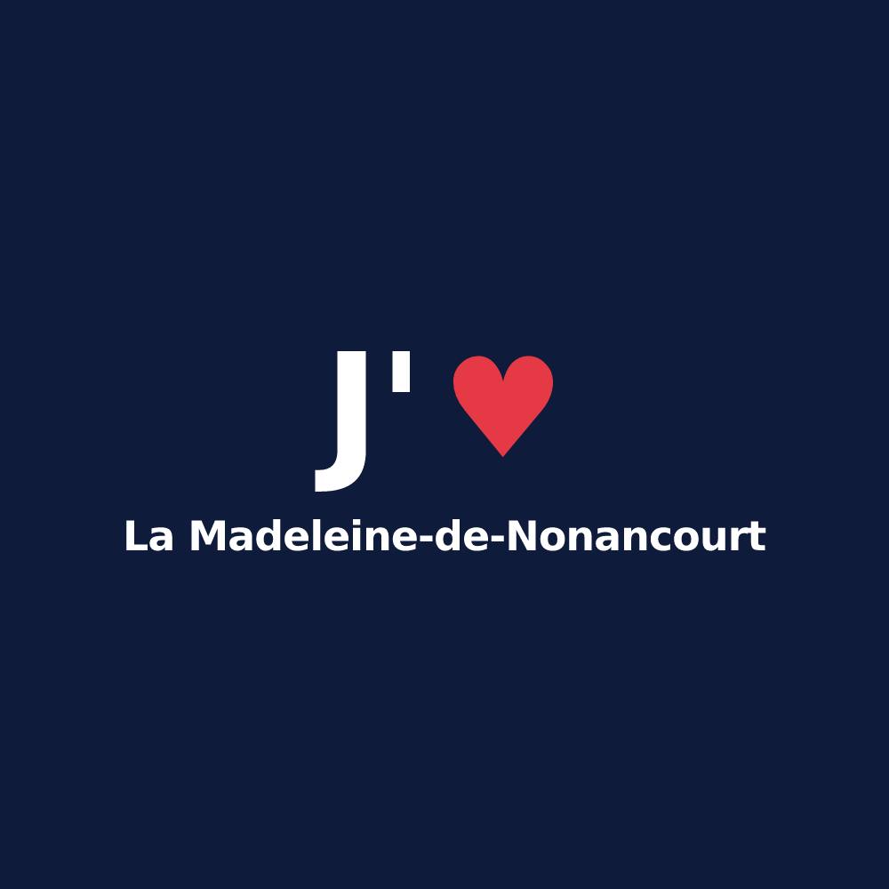 T-shirt personnalisé La Madeleine-de-Nonancourt — design J'aime La Madeleine-de-Nonancourt