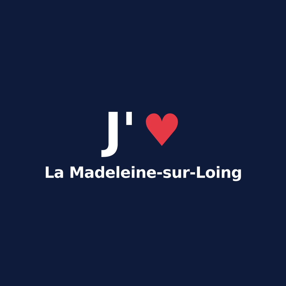 T-shirt personnalisé La Madeleine-sur-Loing — design J'aime La Madeleine-sur-Loing
