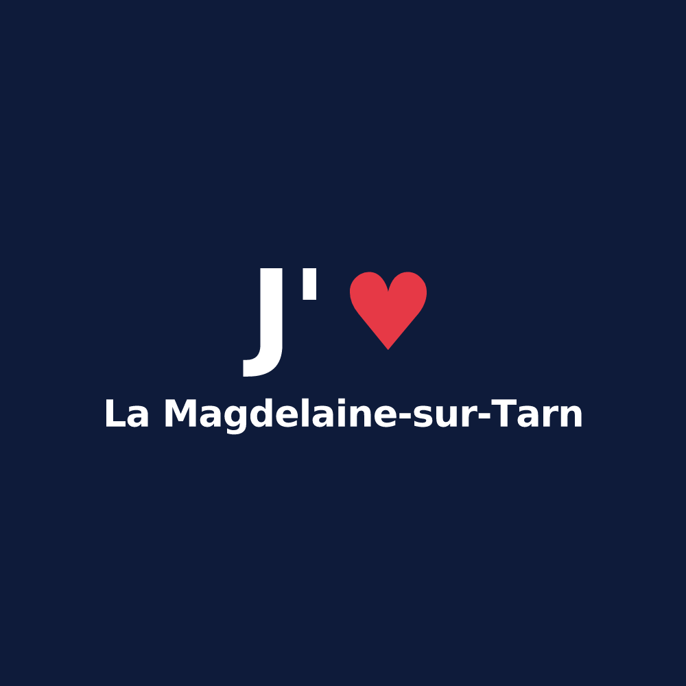 T-shirt personnalisé La Magdelaine-sur-Tarn — design J'aime La Magdelaine-sur-Tarn