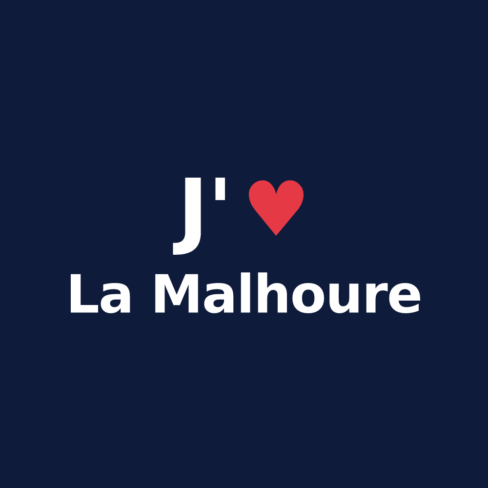 T-shirt personnalisé La Malhoure — design J'aime La Malhoure