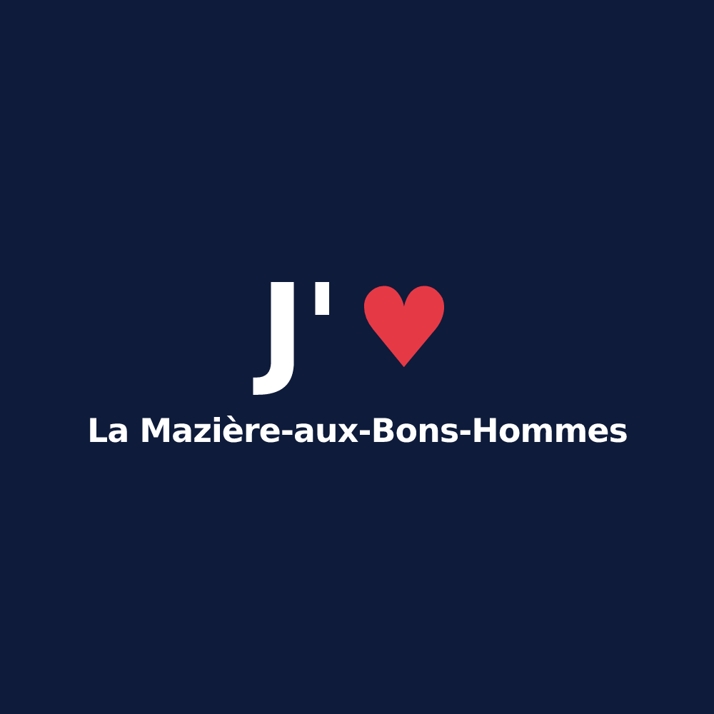 T-shirt personnalisé La Mazière-aux-Bons-Hommes — design J'aime La Mazière-aux-Bons-Hommes