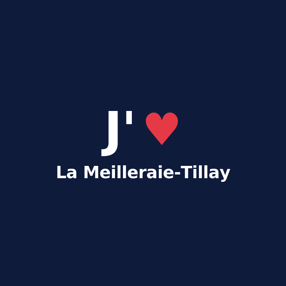 T-shirt personnalisé La Meilleraie-Tillay — design J'aime La Meilleraie-Tillay