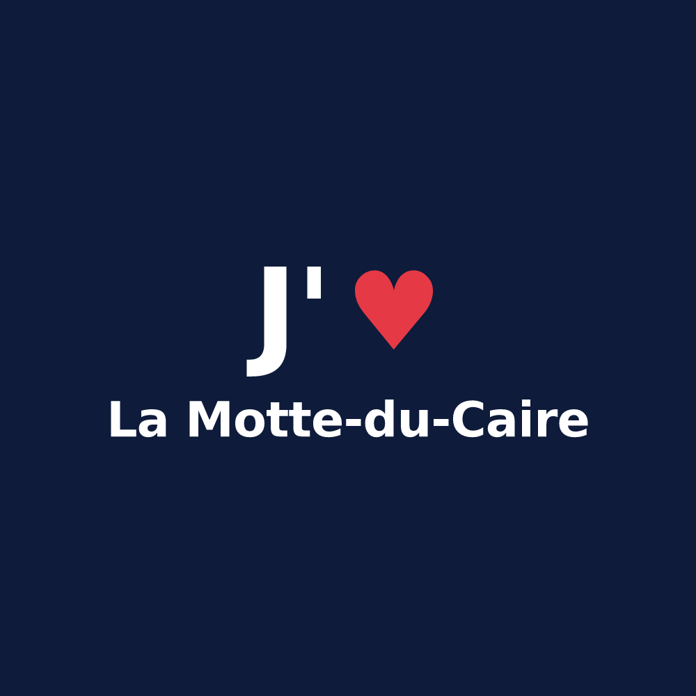 T-shirt personnalisé La Motte-du-Caire — design J'aime La Motte-du-Caire
