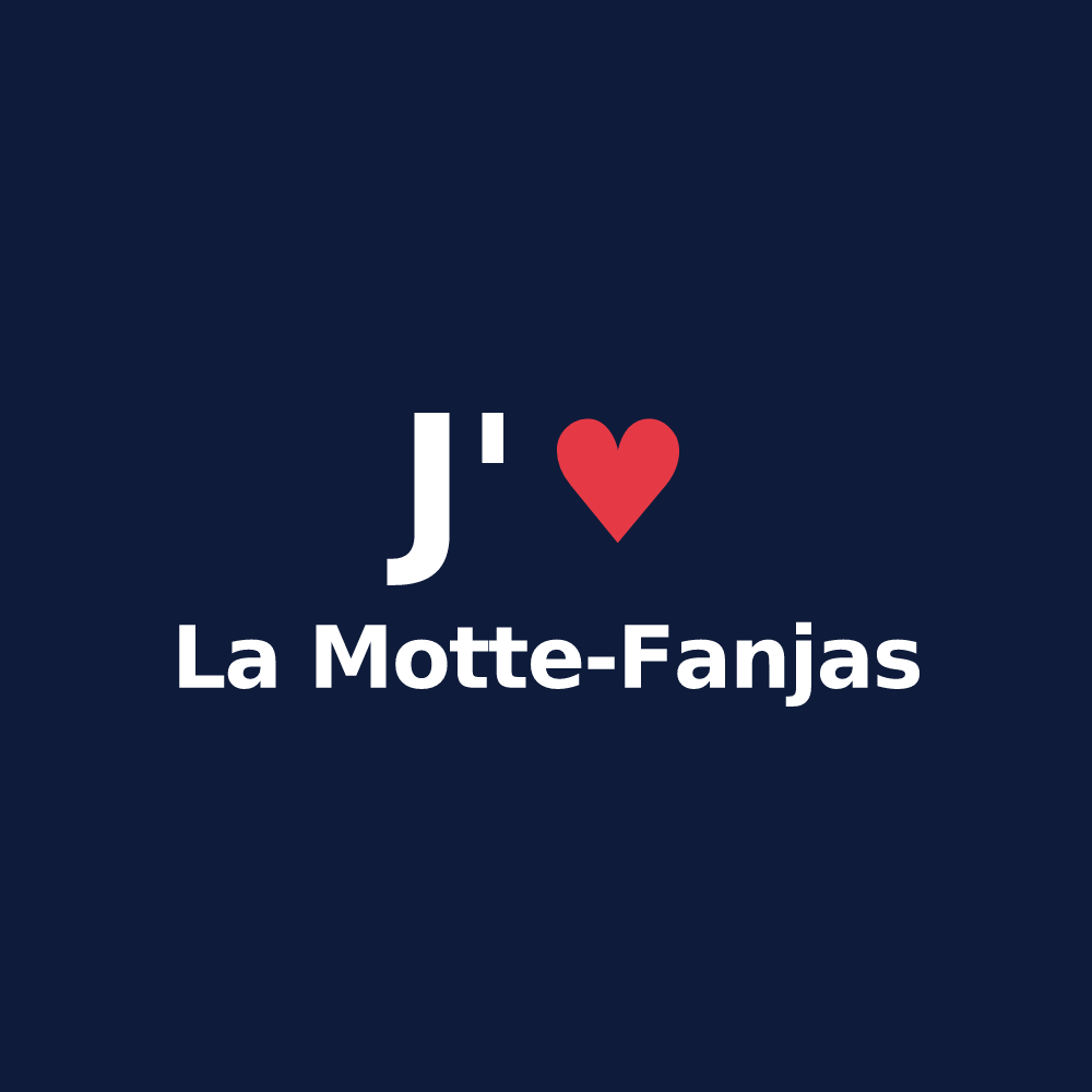 T-shirt personnalisé La Motte-Fanjas — design J'aime La Motte-Fanjas