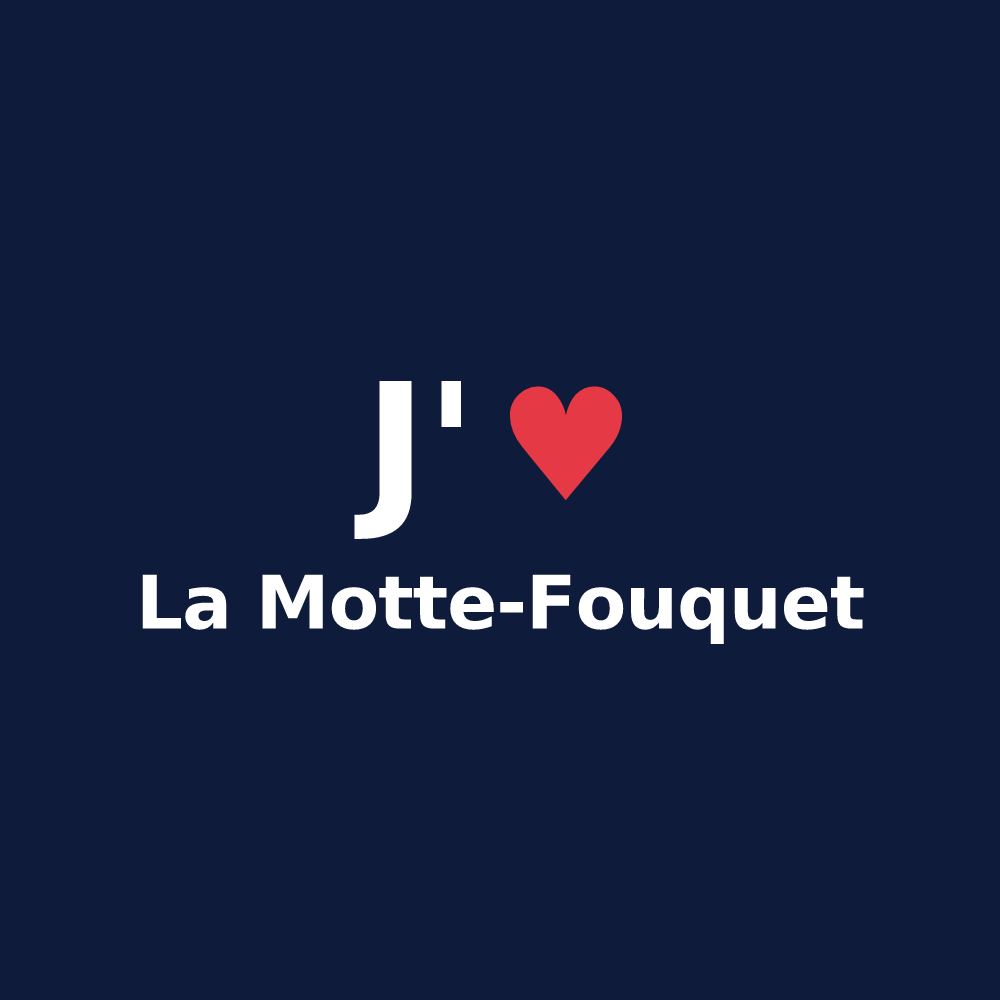 T-shirt personnalisé La Motte-Fouquet — design J'aime La Motte-Fouquet