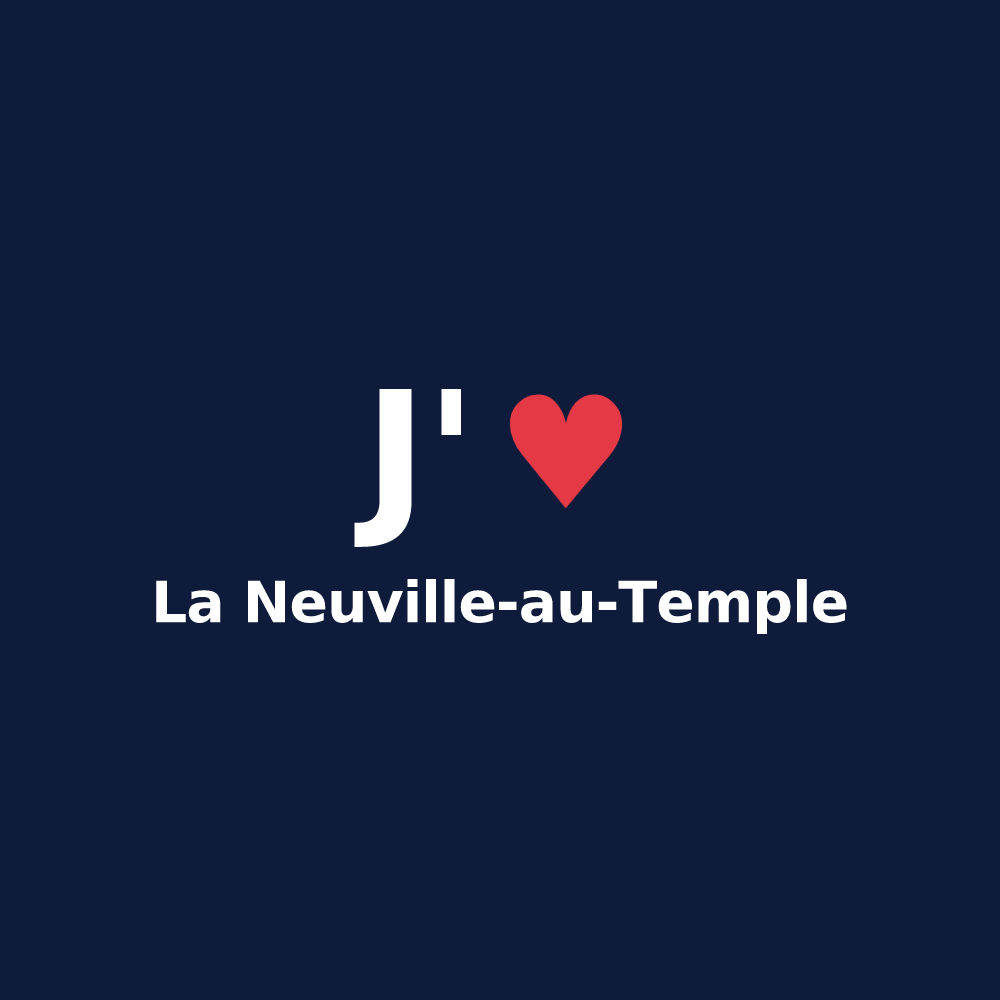 T-shirt personnalisé La Neuville-au-Temple — design J'aime La Neuville-au-Temple
