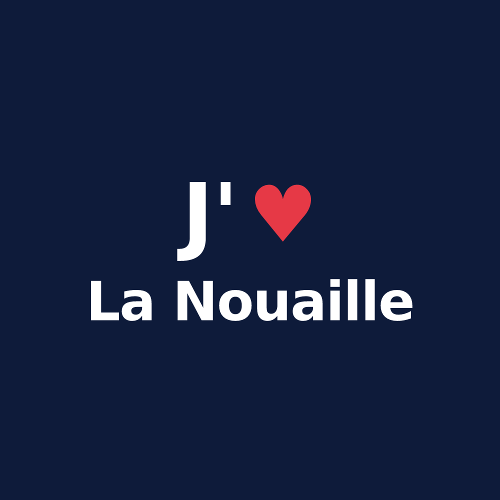 T-shirt personnalisé La Nouaille — design J'aime La Nouaille