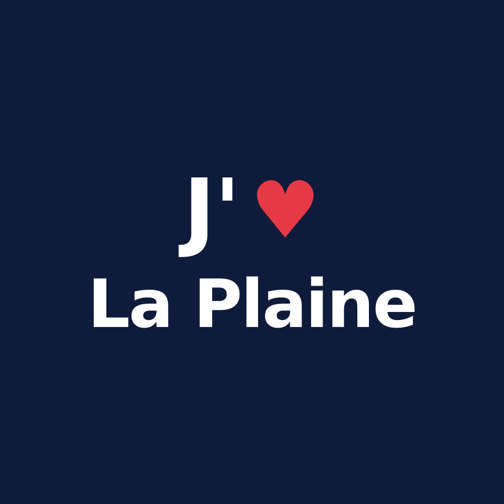 T-shirt personnalisé La Plaine — design J'aime La Plaine