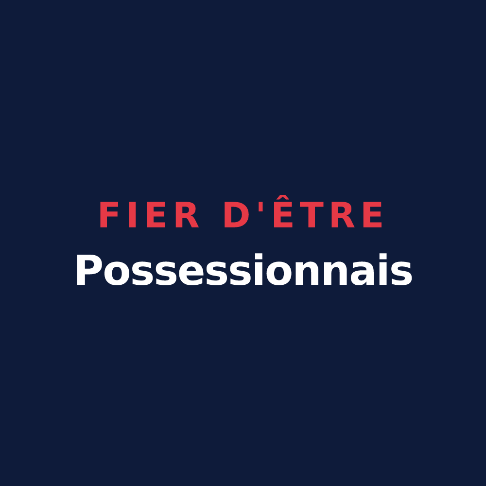 T-shirt « Fier d'être Possessionnais » — design pour La Possession