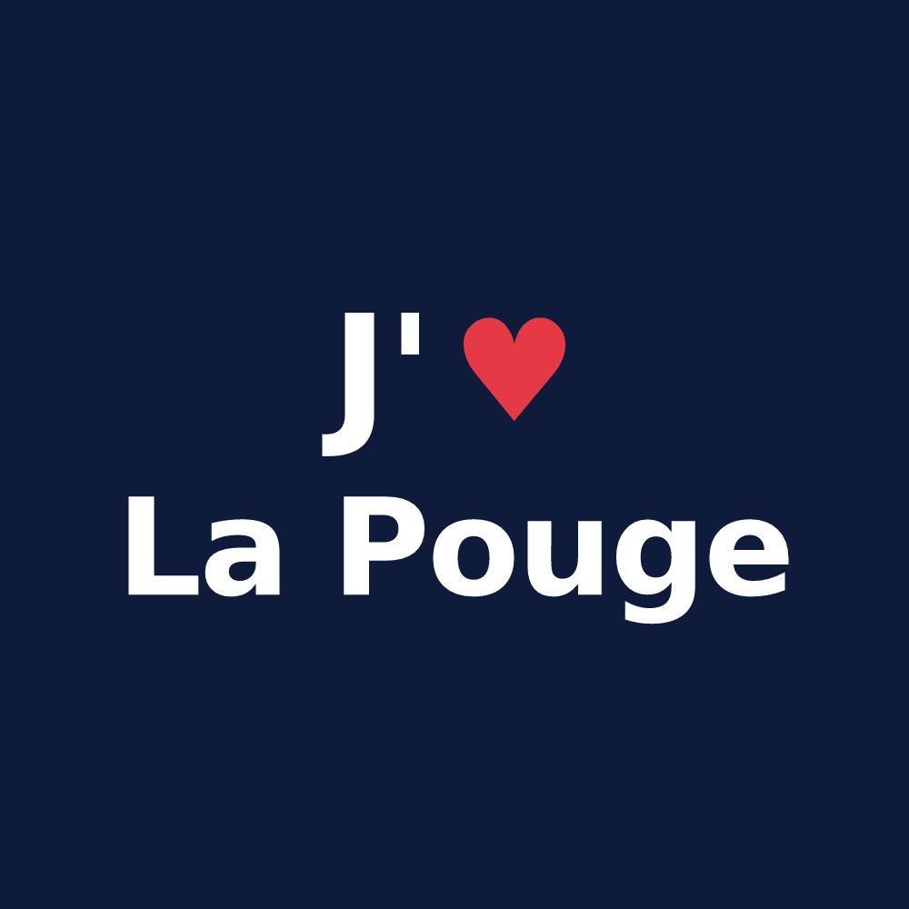 T-shirt personnalisé La Pouge — design J'aime La Pouge