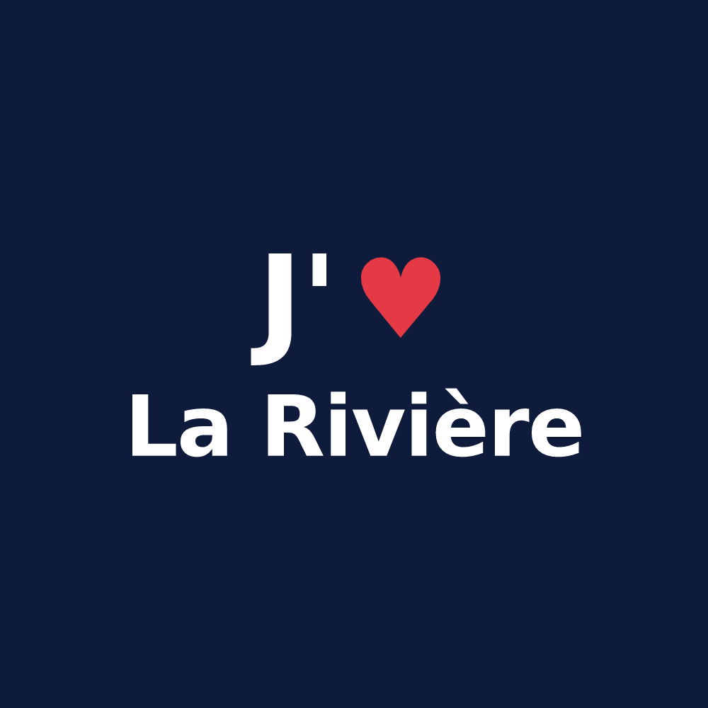 T-shirt personnalisé La Rivière — design J'aime La Rivière
