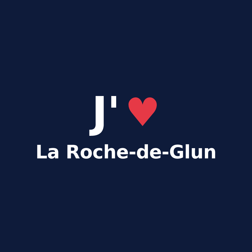 T-shirt personnalisé La Roche-de-Glun — design J'aime La Roche-de-Glun