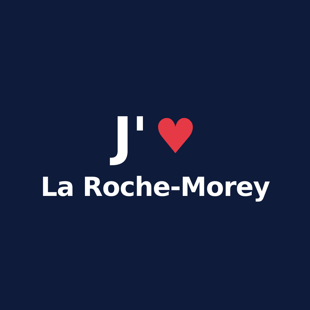 T-shirt personnalisé La Roche-Morey — design J'aime La Roche-Morey