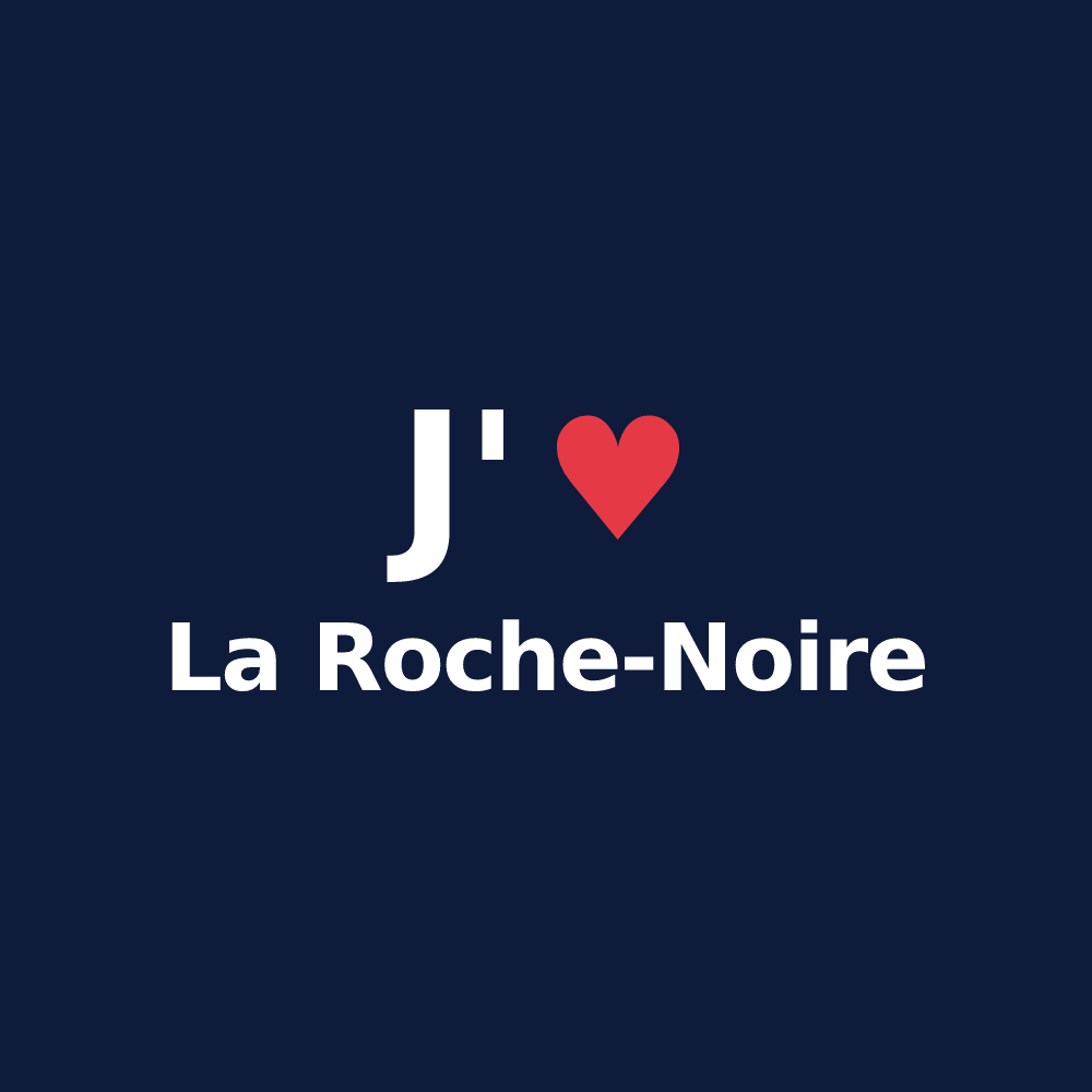 T-shirt personnalisé La Roche-Noire — design J'aime La Roche-Noire