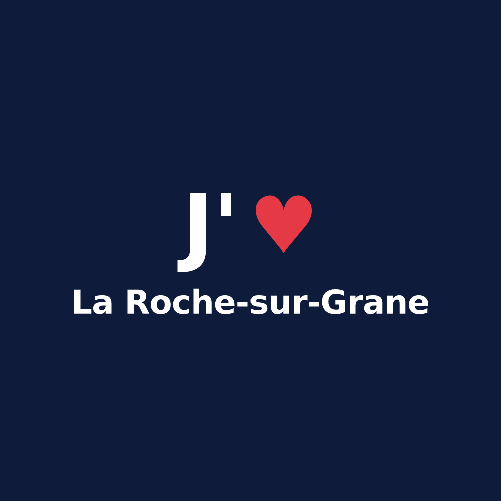 T-shirt personnalisé La Roche-sur-Grane — design J'aime La Roche-sur-Grane