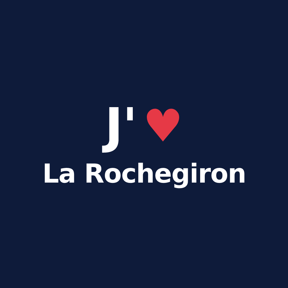 T-shirt personnalisé La Rochegiron — design J'aime La Rochegiron