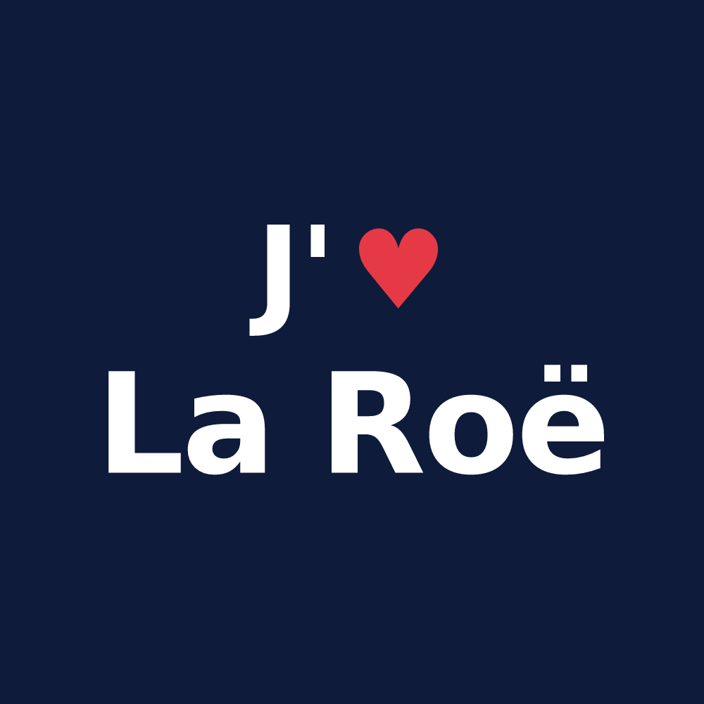 T-shirt personnalisé La Roë — design J'aime La Roë