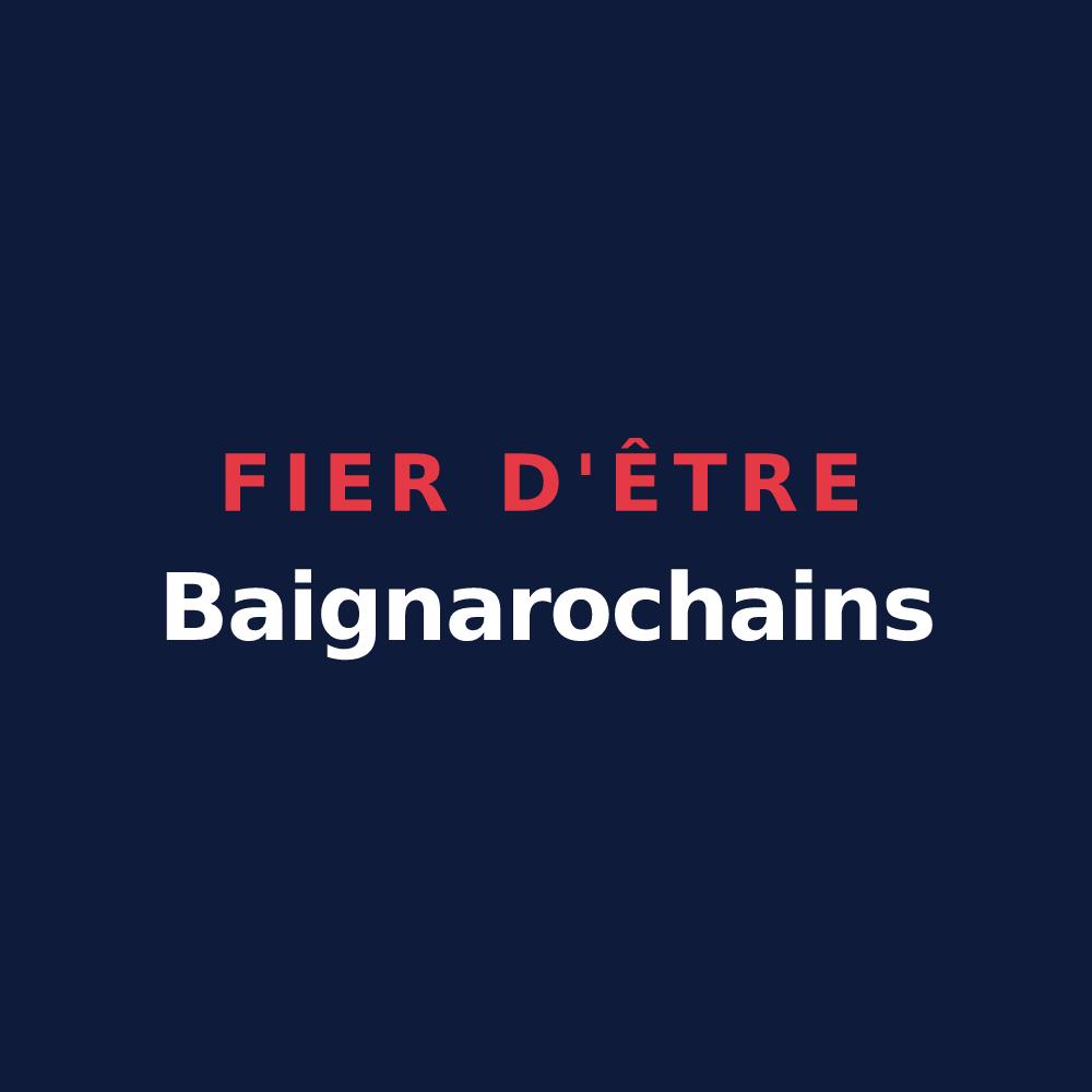 T-shirt « Fier d'être Baignarochains » — design pour La Roque-Baignard