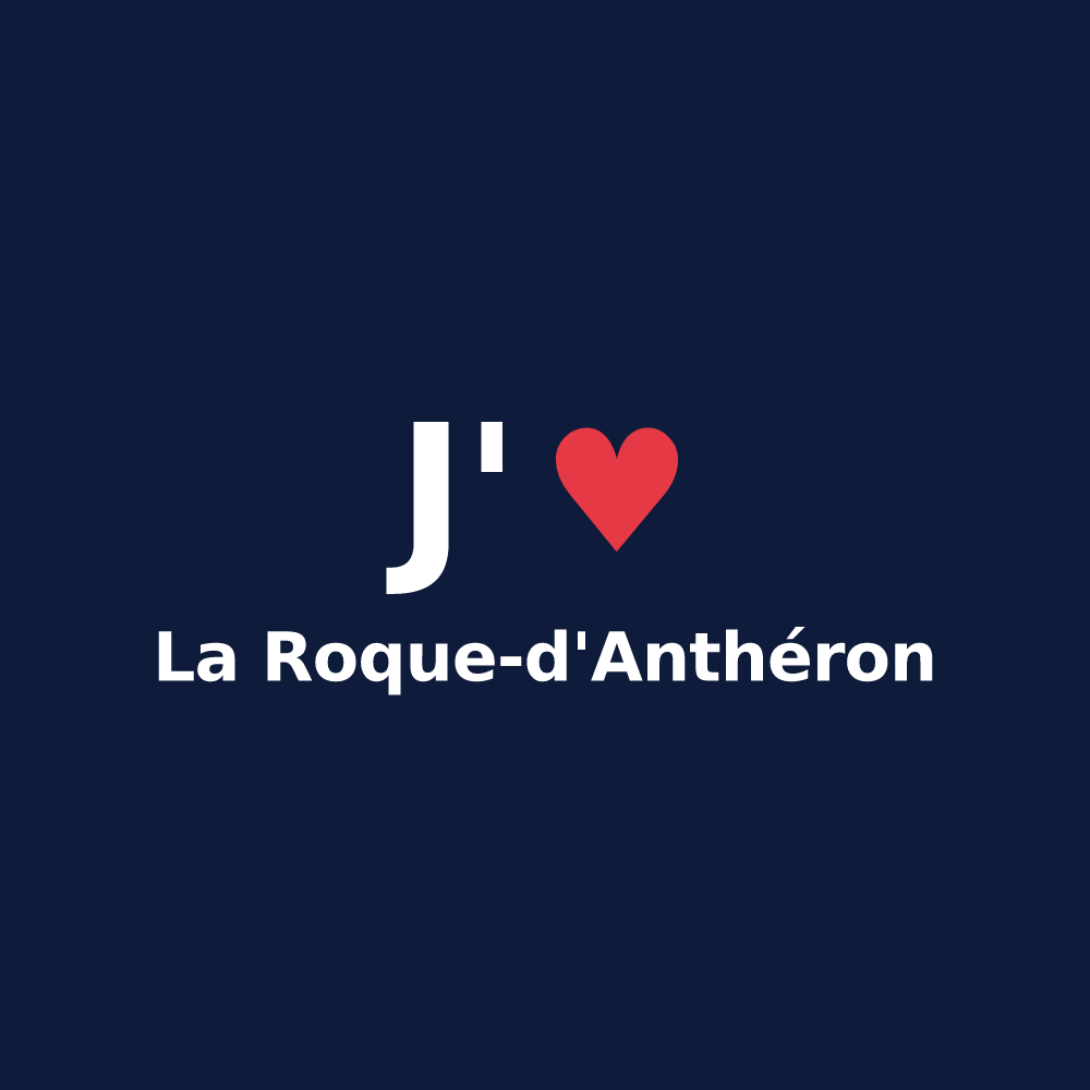 T-shirt personnalisé La Roque-d'Anthéron — design J'aime La Roque-d'Anthéron