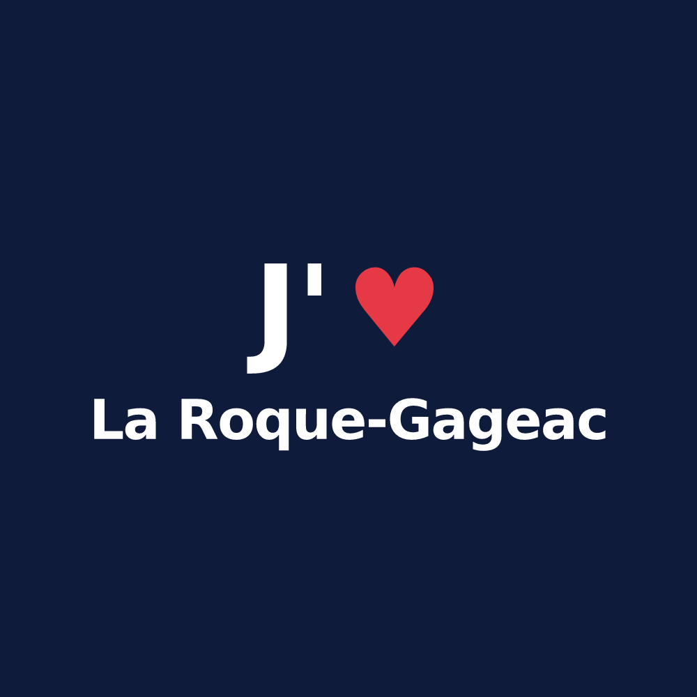 T-shirt personnalisé La Roque-Gageac — design J'aime La Roque-Gageac