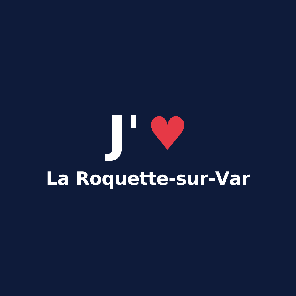 T-shirt personnalisé La Roquette-sur-Var — design J'aime La Roquette-sur-Var