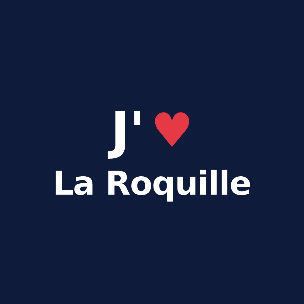 T-shirt personnalisé La Roquille — design « J'aime La Roquille » imprimé sur le t-shirt