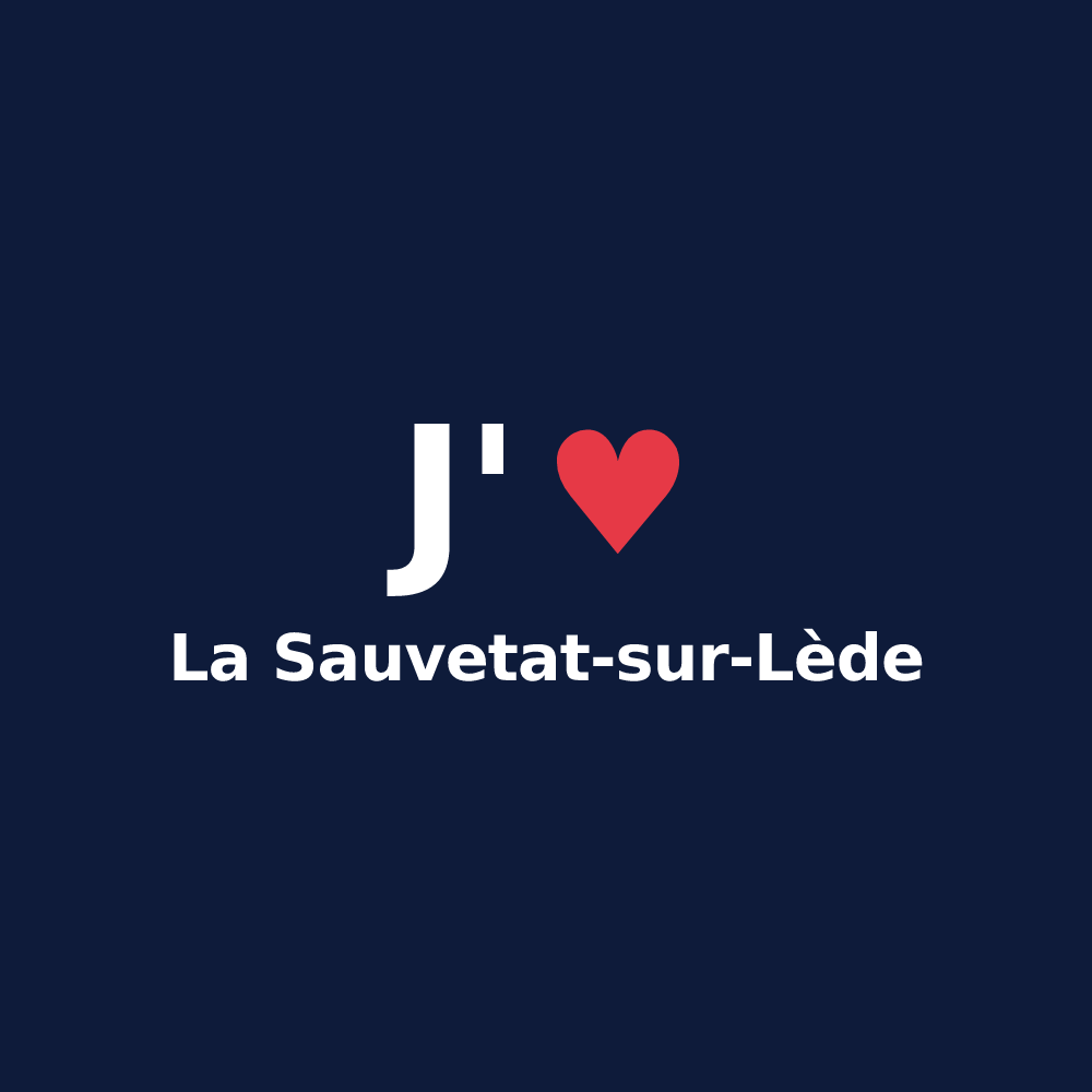T-shirt personnalisé La Sauvetat-sur-Lède — design J'aime La Sauvetat-sur-Lède