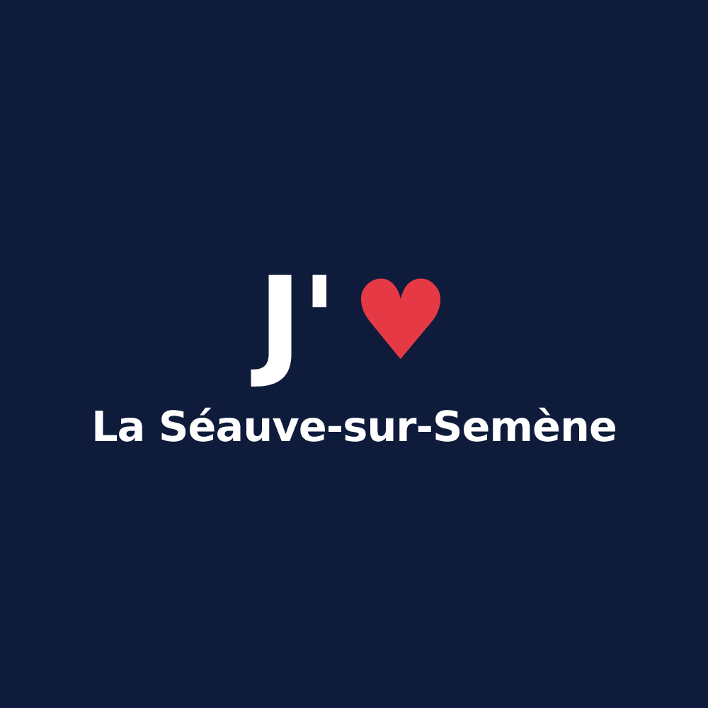 T-shirt personnalisé La Séauve-sur-Semène — design J'aime La Séauve-sur-Semène