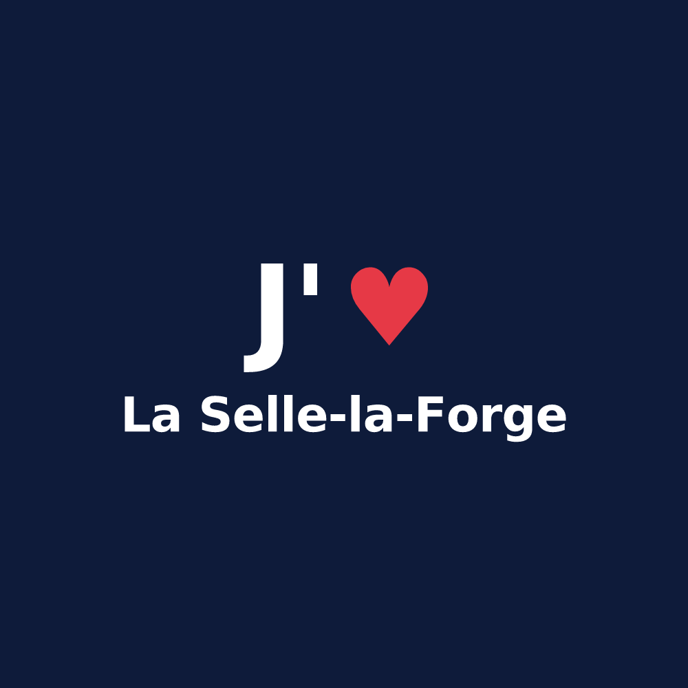 T-shirt personnalisé La Selle-la-Forge — design « J'aime La Selle-la-Forge » imprimé sur le t-shirt